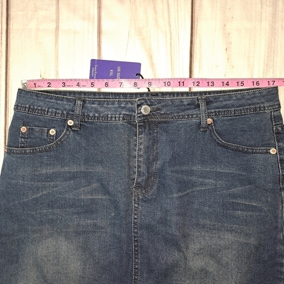 3 FOR $12 SALE ChouYatou Denim Skirt See Size Measurement in Photos XXL on Tag - Picture 3 of 6